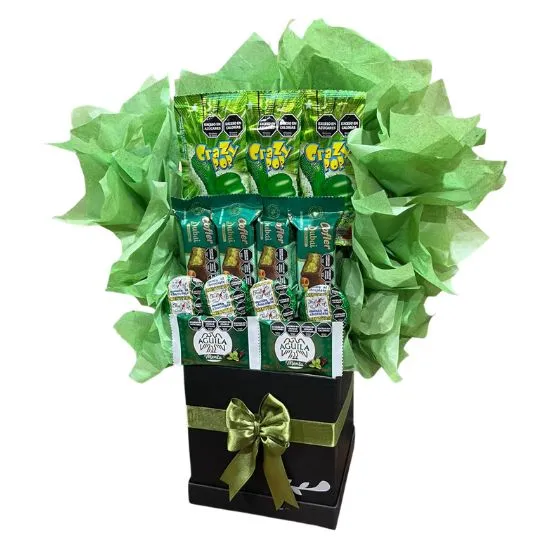 box con chocolates green 